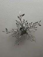 Plafondlamp bladeren zilver, Huis en Inrichting, Lampen | Plafondlampen, Ophalen of Verzenden, Gebruikt, Metaal