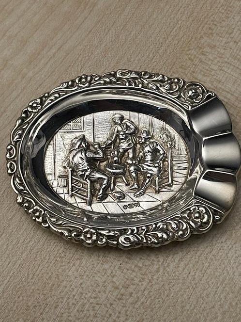 Verzilverd sigaretten schaaltje Hooijkaas, Antiek en Kunst, Antiek | Goud en Zilver, Ophalen of Verzenden