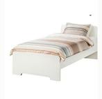 IKEA ASKVOLL bed – Wit, Wit, Tweepersoons, Zo goed als nieuw, Hout