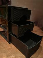 Klein ladekastje - 3 lades - 25x19x27 cm zwart, Ophalen, Gebruikt, Zwarr, 3 of 4 laden