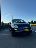 Fiat 500 1.4 16V C 2008 Zwart, Auto's, Voorwielaandrijving, Beige, 4 cilinders, 4 stoelen
