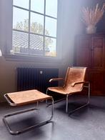 Thonet S 35 L - Marcel Breuer Design Stoel + Hocker, Huis en Inrichting, Fauteuils, Ophalen, Gebruikt, Minder dan 75 cm, Metaal