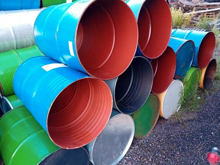 Olievat olievaten Vuurtonnen 200 liter, Tuin en Terras, Vuurkorven, Zo goed als nieuw, Ophalen of Verzenden