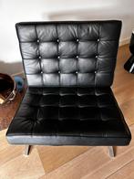 2x barcelona chair met 1 voetenbank zwart zgan, Huis en Inrichting, Banken | Sofa's en Chaises Longues, Eenpersoons, 75 tot 100 cm