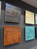 Nieuw Qlocktwo qlock two Design Klok Rust 45x45 roest, Huis en Inrichting, Woonaccessoires | Klokken, Nieuw, Ophalen of Verzenden