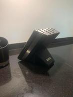 Sabatier  Zwarte messenblok, Huis en Inrichting, Keuken | Bestek, Ophalen of Verzenden, Zo goed als nieuw, Rvs of Chroom