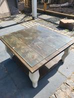 Salontafel JORG met glasplaat, Huis en Inrichting, Tafels | Salontafels, Gebruikt, 100 tot 150 cm, Minder dan 50 cm, Rechthoekig