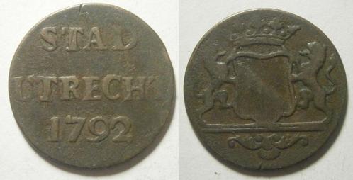 8] Utrecht Stad Duit 1792, Postzegels en Munten, Munten | Nederland, Losse munt, 1 cent, Vóór koninkrijk, Ophalen of Verzenden