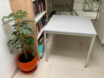 Bureau bijzet tafel, vierkant 80cm, hoogte 74cm