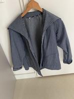 Gestreept spijkerjasje met matrozenkraag - Maat 42, Blauw, Maat 42/44 (L), Ophalen of Verzenden, Jasje