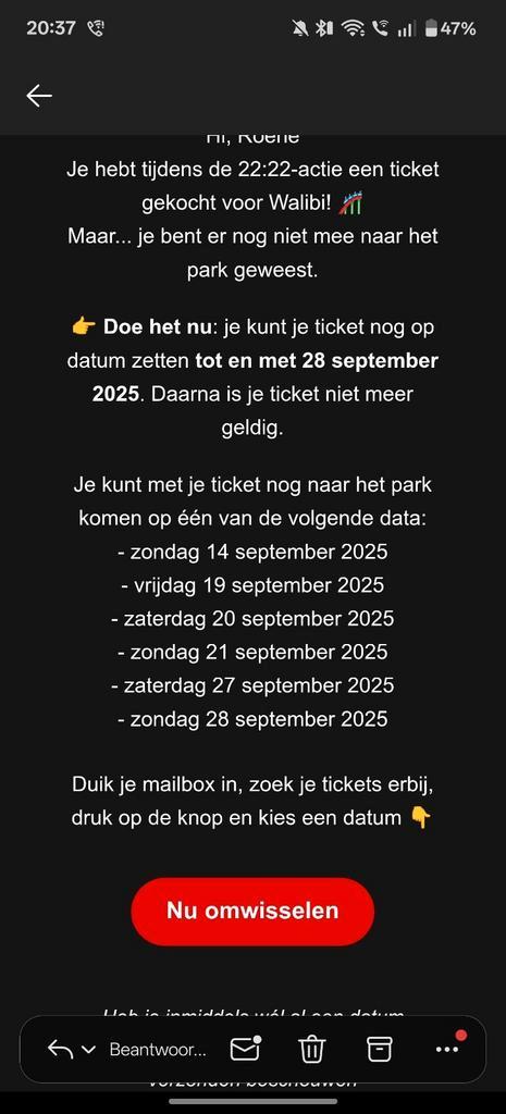 Walibi kaartjes (2x), Tickets en Kaartjes, Kortingen en Cadeaubonnen, Twee personen, Pretpark, Kortingsbon