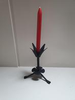 Zwarte handgemaakte kandelaar, Zwart, Ophalen of Verzenden, Zo goed als nieuw, Metaal