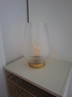 Tafellamp goud met glas, Ophalen of Verzenden, Zo goed als nieuw, Glas, Minder dan 50 cm