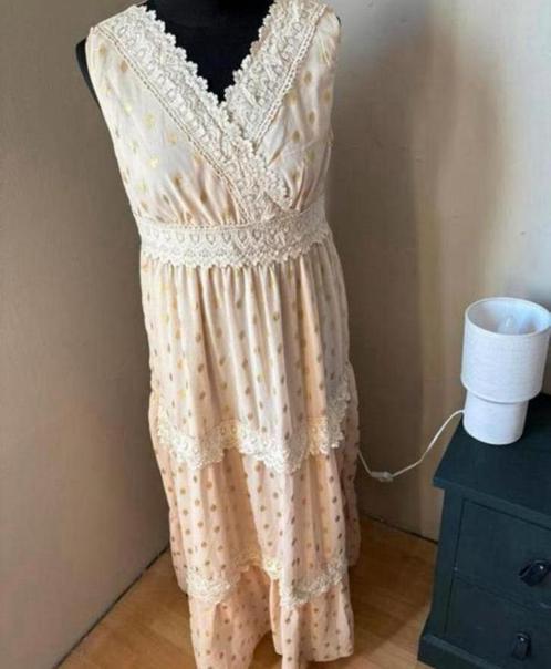 Super mooie lange zomerse BoHo Ibiza jurk mt 42 ZGAN, Kleding | Dames, Jurken, Zo goed als nieuw, Maat 42/44 (L), Onder de knie