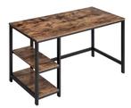 Bureau met rustiek eiken look en metalen poten, Ophalen, Zo goed als nieuw
