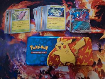 Pokémon Pikachu doosje met 55 verschillende kaarten  beschikbaar voor biedingen