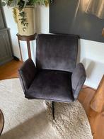 Mooie antraciet kleurige draai fauteuil, Huis en Inrichting, Fauteuils, Verzenden, Zo goed als nieuw, 75 tot 100 cm, 50 tot 75 cm