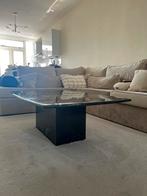 Zwarte marmeren salon tafel, Huis en Inrichting, Tafels | Salontafels, Ophalen, Gebruikt, 100 tot 150 cm, 50 tot 100 cm