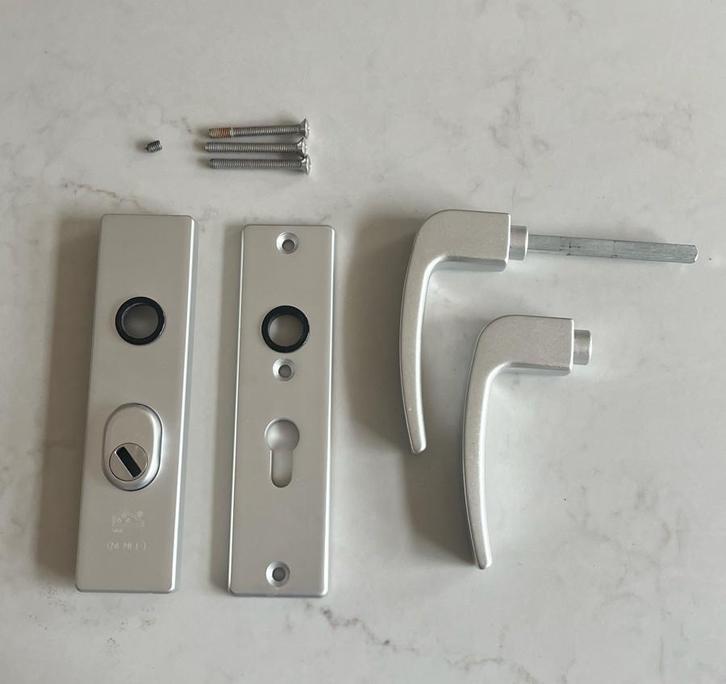 NEMEF Deurklink SKG 3* 55mm, Doe-het-zelf en Verbouw, Hang- en Sluitwerk, Gebruikt, Klink of Kruk, Rvs, Ophalen