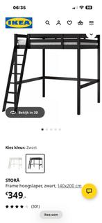 2x IKEA Stora Hoogslaper 140x150 cm(ingekort,incl matrassen), Huis en Inrichting, Slaapkamer | Stapelbedden en Hoogslapers, Ophalen