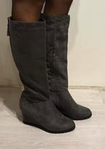 Van Haren Grijze Laarzen - Maat 38, Kleding | Dames, Schoenen, Hoge laarzen, Ophalen of Verzenden, Zo goed als nieuw, Grijs