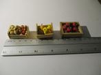 poppenhuis 3 kistjes met fruit, Ophalen of Verzenden, Zo goed als nieuw, Decoratie