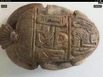 Egyptische vintage scarabee met bijzondere hiërogliefen, Antiek en Kunst, Verzenden