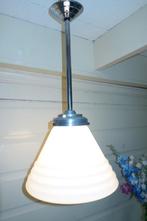 Prachtige jaren 30 Franse opaline hanglamp, Ophalen of Verzenden