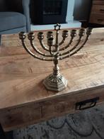 Bronzen Menora kandelaar, Antiek en Kunst, Ophalen, Koper of Brons