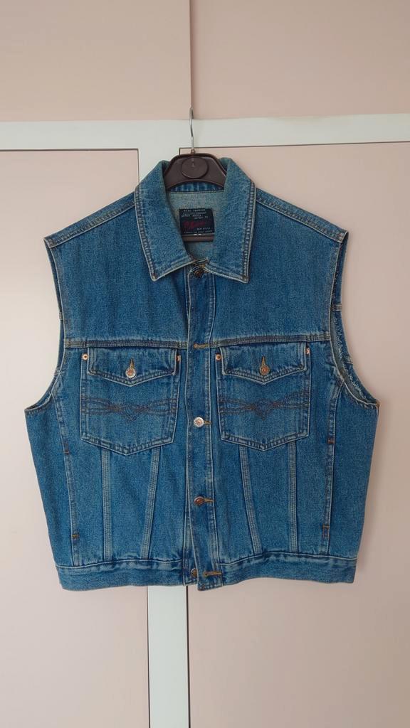 Chiori spijkergilet maat S vintage, Kleding | Heren, Bodywarmers, Gedragen, Maat 46 (S) of kleiner, Blauw, Ophalen of Verzenden