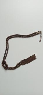 Bronzen Ketting met Franjes - Vintage Stijl, Ophalen of Verzenden, Zo goed als nieuw, Overige materialen, Met hanger