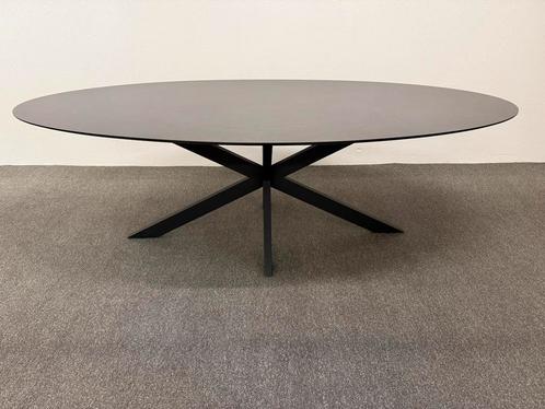 Ovale eettafel HPL toffe print 240x120, Huis en Inrichting, Tafels | Eettafels, Zo goed als nieuw, 100 tot 150 cm, 200 cm of meer