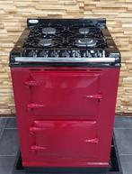 Luxe Fornuis AGA companion 60cm bordeaux rood 2 ovens, Zo goed als nieuw, Energieklasse A of zuiniger, Gas, 90 tot 95 cm