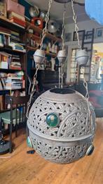 Oosterse hanglamp met groene stenen, Huis en Inrichting, Lampen | Hanglampen, Ophalen