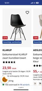 4 Klarup Yisk stoelen - Zwart, Ophalen, Kunststof, Gebruikt, Zwart