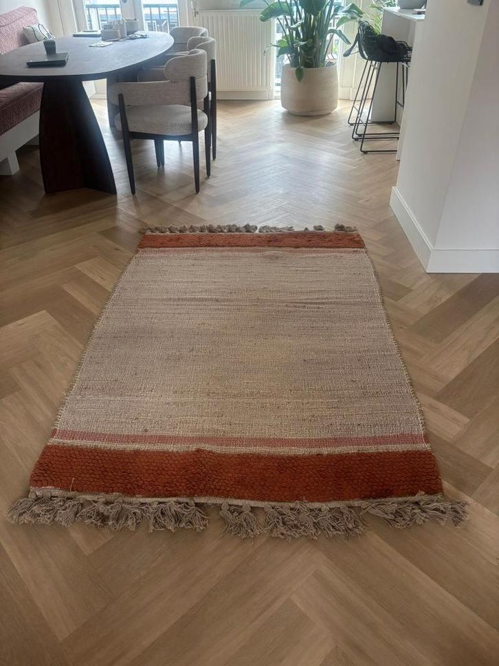 Sfeervol flatweave vloerkleed (180 x 120), Huis en Inrichting, Stoffering | Tapijten en Kleden, Zo goed als nieuw, 100 tot 150 cm