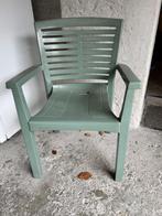 vier tuinstoelen, Ophalen, Gebruikt, Kunststof, Stapelbaar