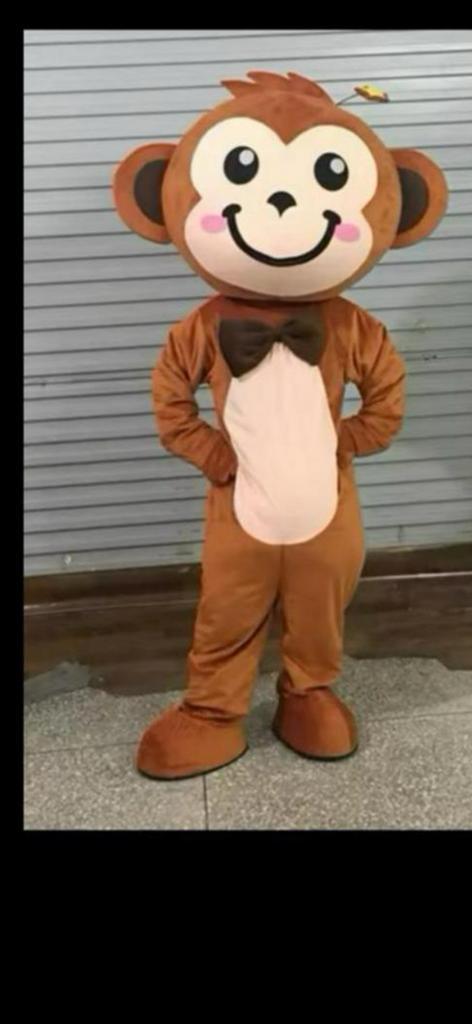Mascotte Aapje te huur inclusief acteur, Hobby en Vrije tijd, Feestartikelen | Verhuur, Zo goed als nieuw, Overige, Ophalen of Verzenden