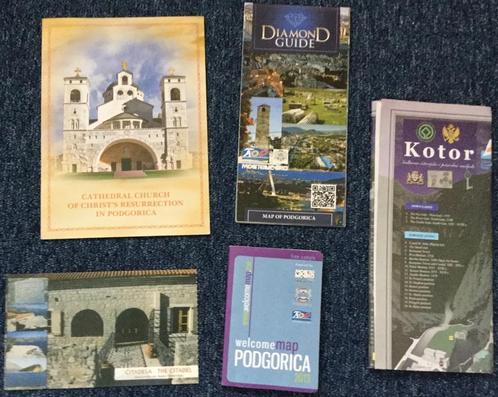 diverse plategronden, info Podgorica/Kotor Montenegro, Boeken, Reisgidsen, Zo goed als nieuw, Brochure, Europa, Overige merken
