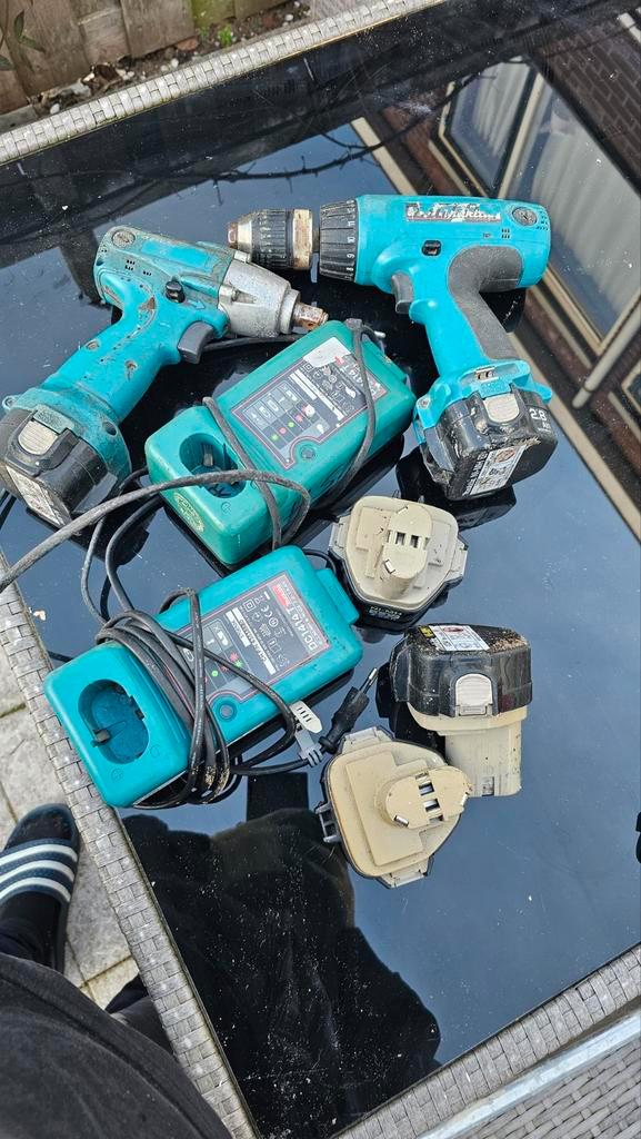 Accutol en Slagmoertol Set, Doe-het-zelf en Verbouw, Gereedschap | Boormachines, Gebruikt, Boor- en Schroefmachine, Minder dan 400 watt