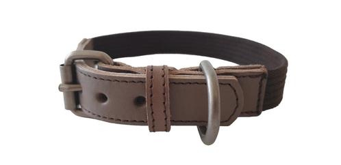 ANIMAL BOULEVARD Halsband Nek 37-45 cm Grijs-Bruin KOOPJE!!!, Dieren en Toebehoren, Hondenhalsbanden en Penningen, Nieuw, Handgemaakt