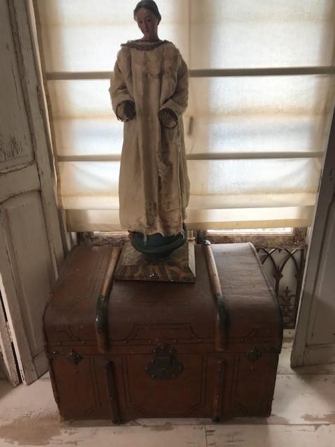 Antieke trunk, kist, Pilger&zoon, hutkoffer met monogram, Antiek en Kunst, Curiosa en Brocante, Ophalen