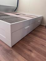 Ikea Brimnes 180 X 200, Huis en Inrichting, Slaapkamer | Bedden, Ophalen, Wit, Tweepersoons, Zo goed als nieuw