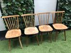4 x vintage houten stoel / spijlenstoel., Huis en Inrichting, Stoelen, Ophalen of Verzenden