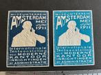 Sluitzegels Amsterdam Museumterrein 1911, Postzegels en Munten, Verzenden, T/m 1940, Postfris