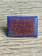 Pin All I want is piece & quiet, Ophalen of Verzenden, Gebruikt, Overige onderwerpen, Speldje of Pin