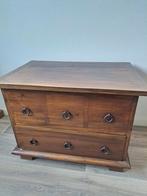 Bijzonder apart kastje bijzettafeltje kist klep teak hout, Ophalen, Teakhout, Zo goed als nieuw, Minder dan 100 cm