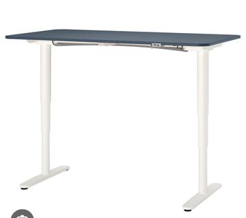 Ikea Bekant Bureau 160x80cm blauw wit beschikbaar voor biedingen