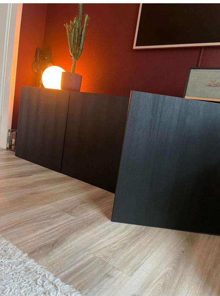 3x Besta Ikea kast zwart, Huis en Inrichting, Kasten | Dressoirs, Zo goed als nieuw, 50 tot 100 cm, 25 tot 50 cm, Ophalen
