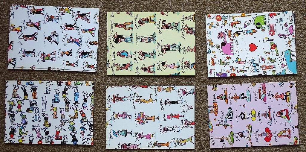 6 ANSICHTKAARTEN VAN FIGUREN MET NAMEN en veel meer, Ophalen of Verzenden, 1980 tot heden, Ongelopen, Sport en Spel